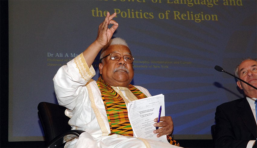 Dr Ali A. Mazrui speaking at the 2007 Commonwealth Lecture