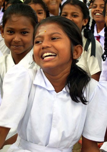 Tamil school children in Sri Lanka
