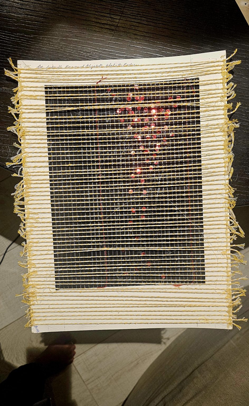 My grandmothers, my mother, and I inherited a language of sewing, stitching, and making. This layered "craft using knots" grid, inspired by Tim Urban's 90-year life calendar, holds memory, scars, beauty, and blank spaces—connecting me to Hopetown, family, womanhood, and becoming.