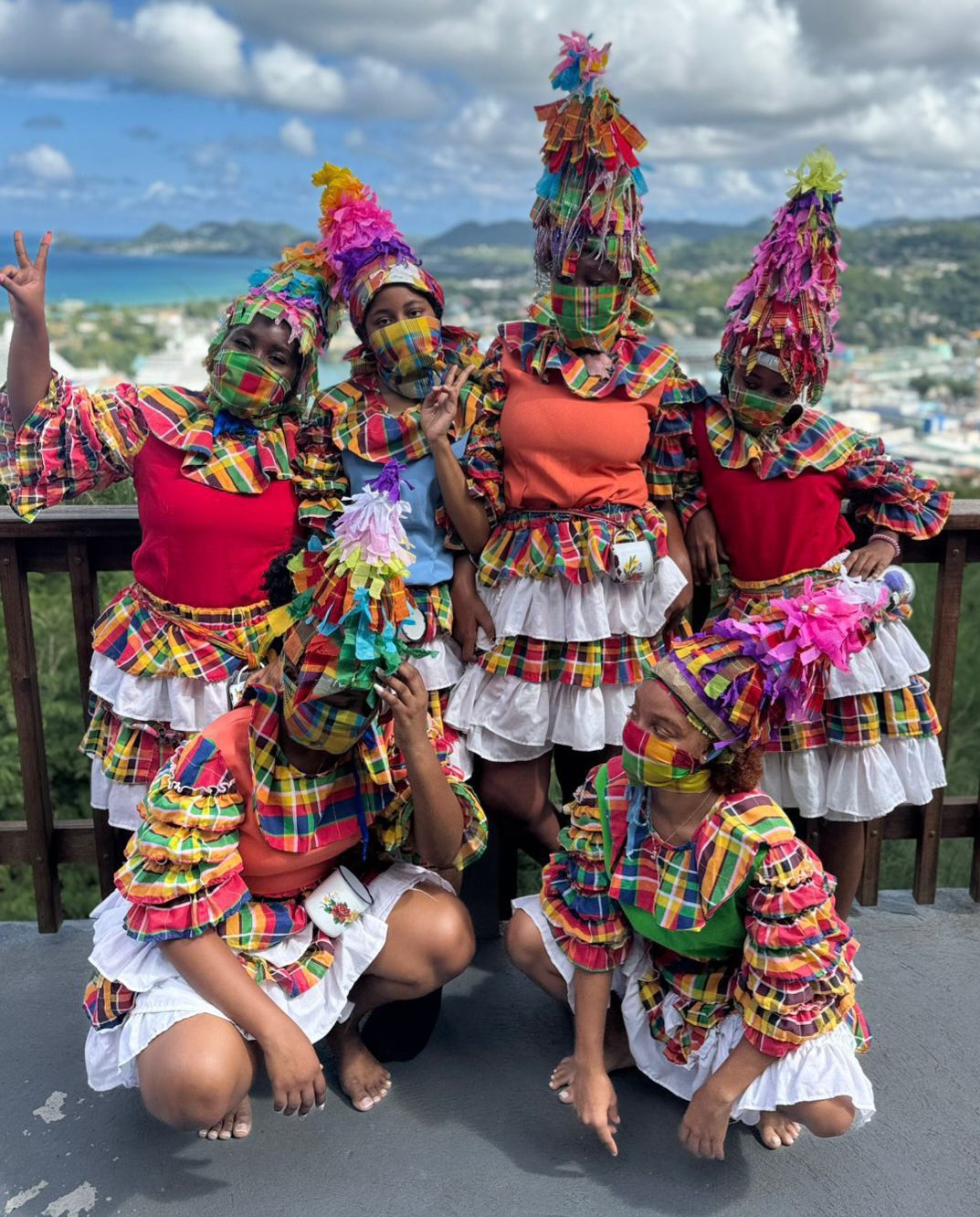 Our YIA Masqueraders was formed in an effort to Save Our Masquerade through performances and teaching.  This is one group, the Masquerade Dancers that performs to the music of the Masquerade along with 3 other characters.  The second group moves to the rhythm of chants