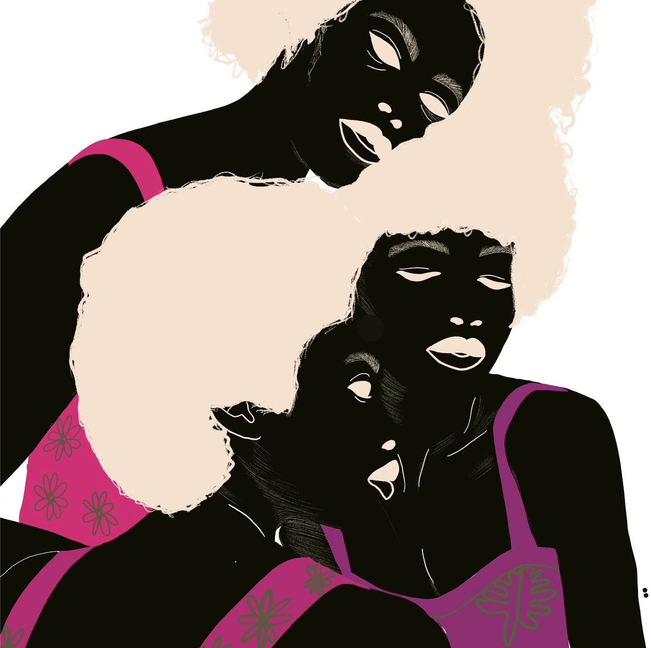 This piece centers the quiet power of sisterhood, chosen family, and the ways women hold each other up. Figures lean into one another: strong, soft, and interwoven. Held is not just about survival and the bonds we form, but the necessary tenderness that makes survival possible.