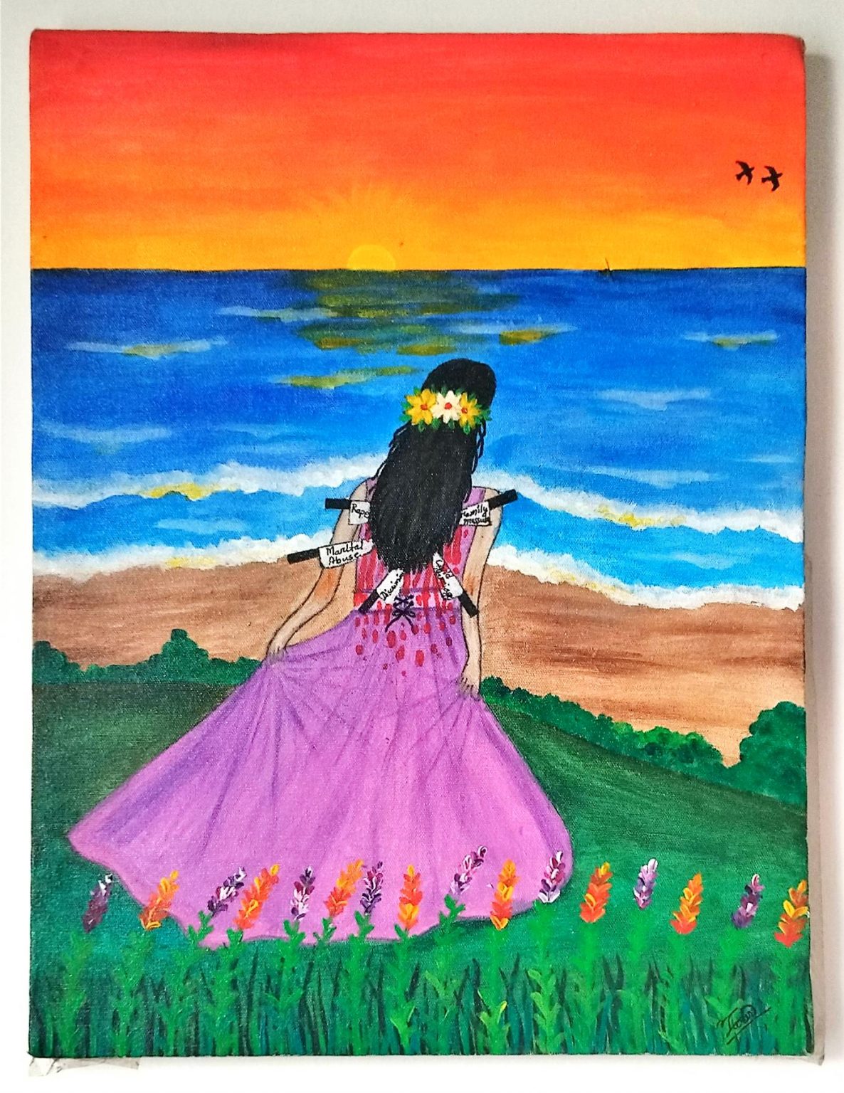 In a world of breathtaking beauty, women in Bangladesh & beyond face a bleeding reality. Behind serene sunsets & ocean, we stand as queens carrying knives of harassment, abuse, and inequality in our backs. We are the epitomises of beauty, yet the primary victims of its darkness.