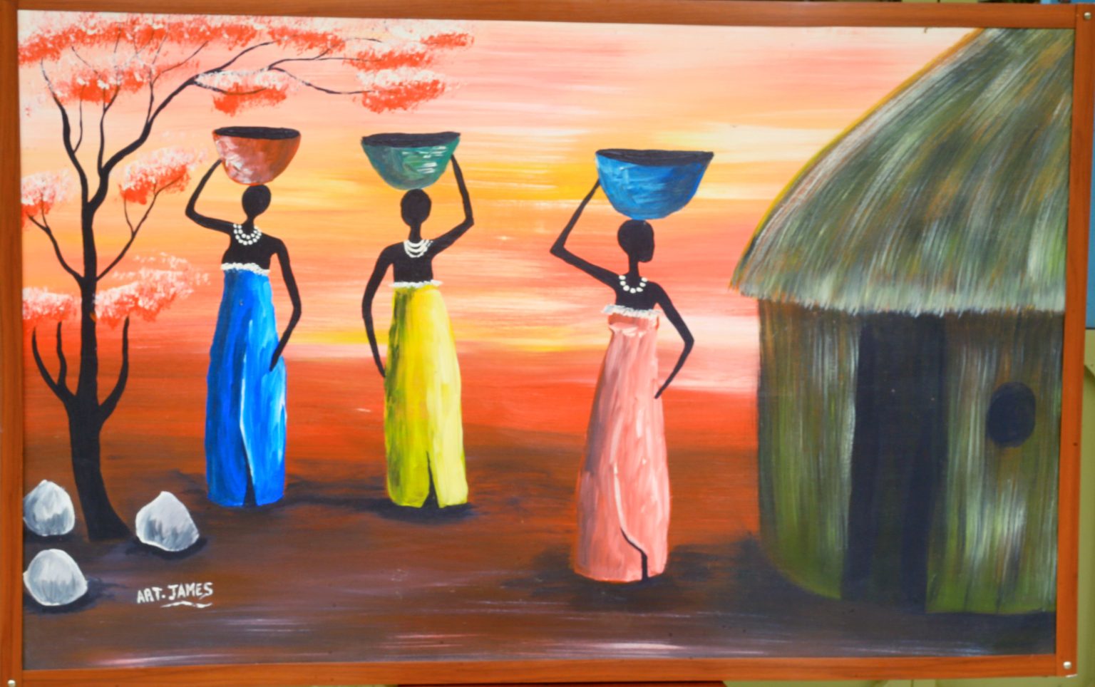 I painted The Threads of the Dune after visiting,Turkans desert in northern Kenya,refers to the fragile and invisible paths of people who are living there,this life leads nowhere,Women are hunting for foods to keep families alive for one more day.No water,no school,no hospital!