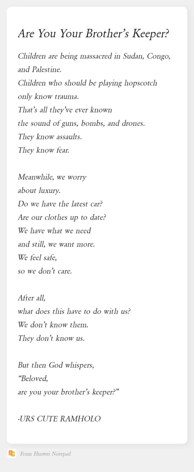 This is a poem about the stolen childhood of children in genocides and war and how we have turned a blind eye to it.